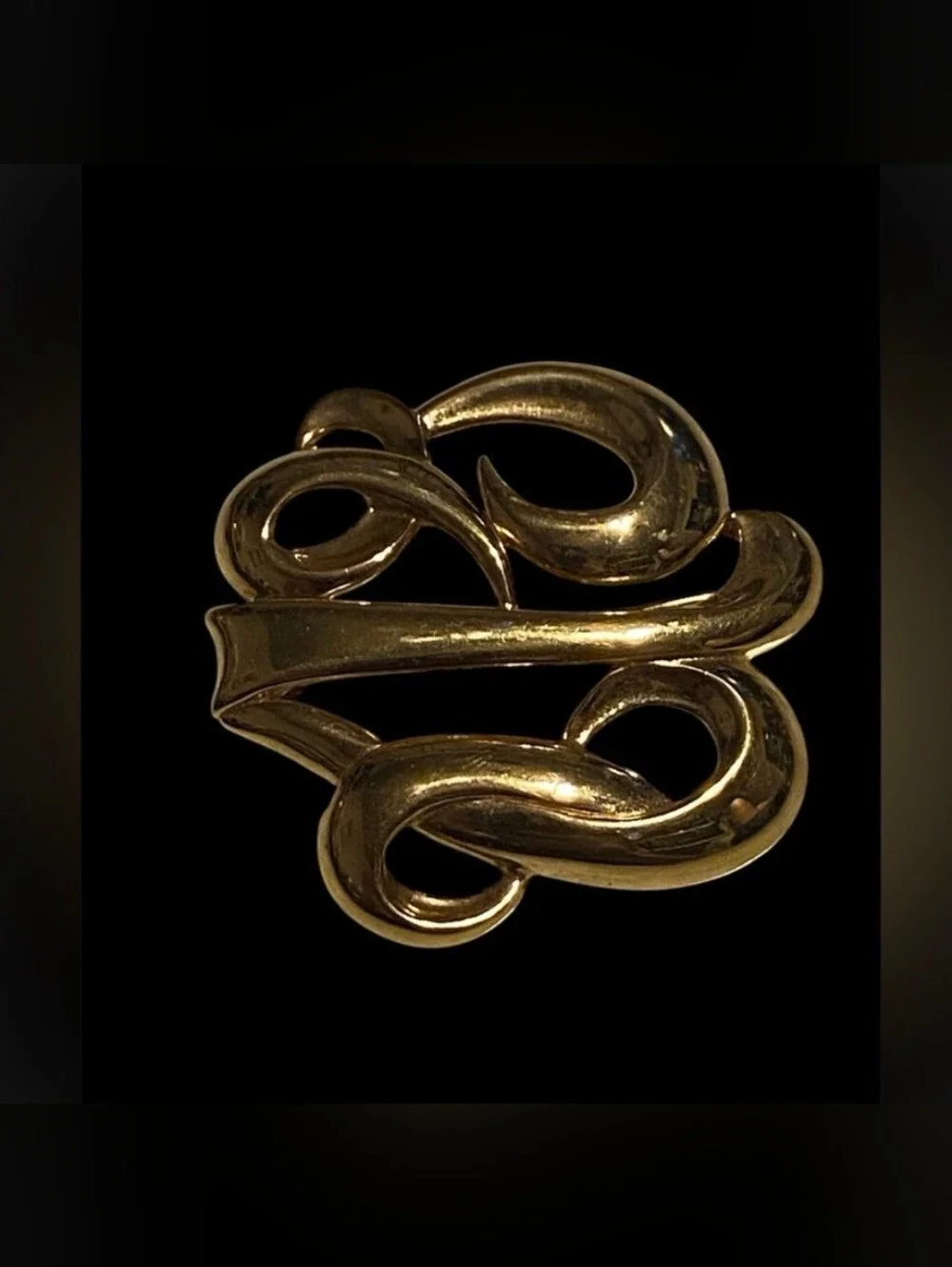 Vintage Gold Tone Signed Monet Pin #6093
